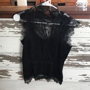 Black lace corset top